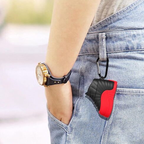 حافظة Lupct Fashion لـ AirPod Pro 2019/Pro 2 Gen 2022، حافظات تغطية لطيفة ومضحكة ورائعة للرجال والأولاد والبنات المراهقات والنساء، شخصية ممتعة ثلاثية الأبعاد عصرية وأنيقة جدًا لـ AirPods Pro Air Pods Pro (حذاء أسود أحمر) in Kuwait