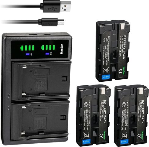 بطارية Kastar NP-F580 4 عبوات 7.4 فولت 3500 مللي أمبير في الساعة واستبدال شاحن USB LTD2 لبطارية Blackmagic Design NP-F570، كاميرا سينما الجيب بتصميم Blackmagic 6K Pro، كاميرا سينما الجيب 6K G2 in Kuwait