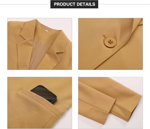 Womens Casual Blazers Long Sleeve Fashion Suit Jacket Open Front Lapel Collar Cardigan in Kuwait