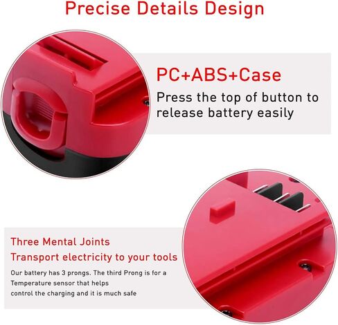 Upgraded to 3.6Ah Ni-Mh HPB18 Replacement for Balck and Decker 18 Volt Battery Compatible with Black and Decker 18V HPB18 244760-00 A1718 FS18FL FSB18 Firestorm 18 Volt Cordless Power Tools (Red) in Saudi Arabia