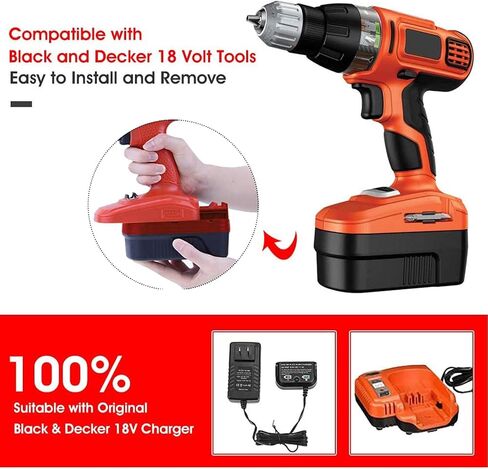 Upgraded to 3.6Ah Ni-Mh HPB18 Replacement for Balck and Decker 18 Volt Battery Compatible with Black and Decker 18V HPB18 244760-00 A1718 FS18FL FSB18 Firestorm 18 Volt Cordless Power Tools (Red) in Saudi Arabia