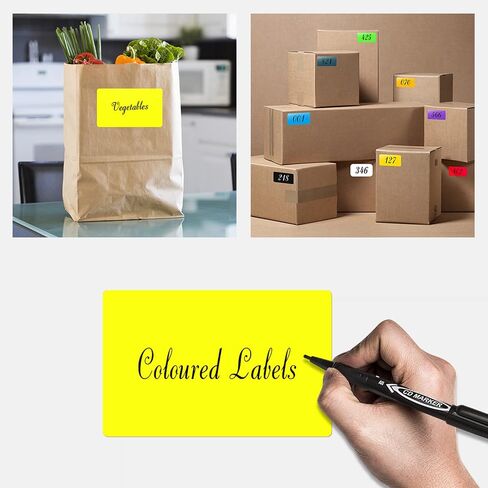 Rectangle Labels Sticker 3×5 Inch Vinyl Floor Stickers Color Coding Name Tags Roll Removable 200 PCS, Purple in Saudi Arabia