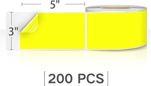 Rectangle Labels Sticker 3×5 Inch Vinyl Floor Stickers Color Coding Name Tags Roll Removable 200 PCS, Purple in Saudi Arabia