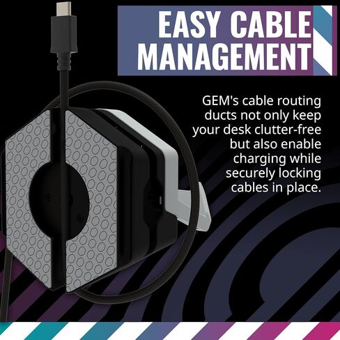 Cooler Master MasterAccessory GEM White Magnetized Multi-Surface Mounting Gaming Storage, Peripherals, Gamepads, Headsets, VR Headsets, Mobile Phones, Rubberized Protective Arms (MCA-U000R-WPHK00) in Saudi Arabia