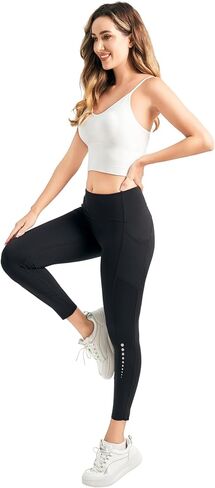 High Waisted Leggings for Women No See-Through Soft Athletic Tummy Control Pants for Running Yoga Workout in Saudi Arabia