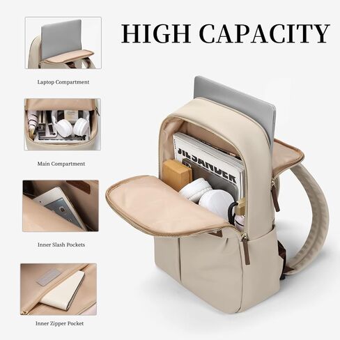 GOLF SUPAGS Laptop Backpack with Separate Laptop Compartment Water Resistant Computer Backpacks Fits 15 Inch Notebook Travel Work Bags for Women (Apricot) in Kuwait