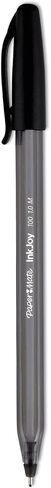 Paper Mate Inkjoy 100 Ballpoint Pen, Stick, Medium 1 Mm, Black Ink, Black Barrel, Dozen in Saudi Arabia
