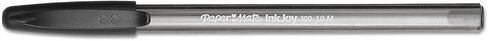 Paper Mate Inkjoy 100 Ballpoint Pen, Stick, Medium 1 Mm, Black Ink, Black Barrel, Dozen in Saudi Arabia