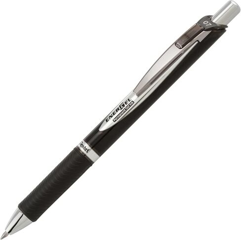 Pentel EnerGel Permanent Security Pen Black 0.7mm Pack of 12 BLP77-AX in Saudi Arabia