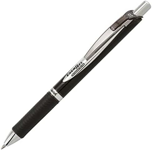 Pentel EnerGel Permanent Security Pen Black 0.7mm Pack of 12 BLP77-AX in Saudi Arabia