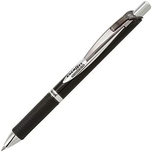 Pentel EnerGel Permanent Security Pen Black 0.7mm Pack of 12 BLP77-AX in Saudi Arabia