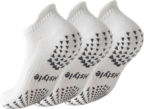 Hstyle 6 Pairs of Yoga Socks with Grips for Women and Men,Ideal for Ballet,Barefoot Workout,Pilates Grip Socks Non Slip Socks in Kuwait