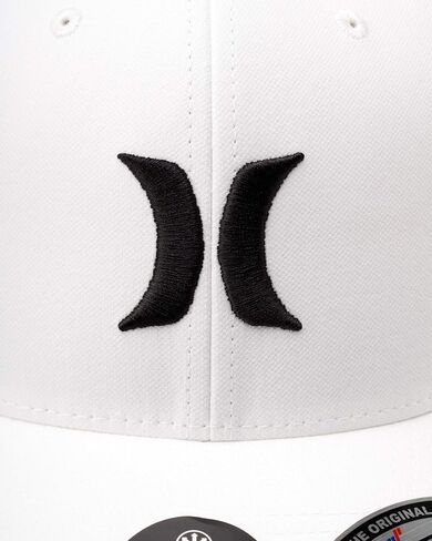 Hurley Men's H20 Dri One & Only Flexfit Baseball Cap, Size Large-X-Large, White/Black 2 in Saudi Arabia