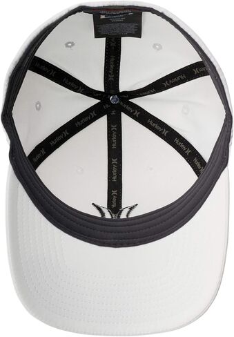 Hurley Men's H20 Dri One & Only Flexfit Baseball Cap, Size Large-X-Large, White/Black 2 in Saudi Arabia