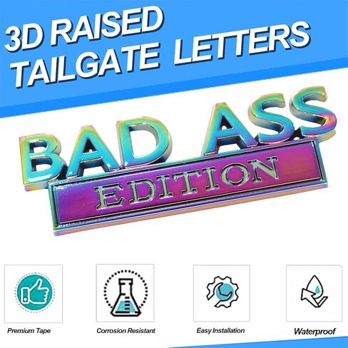 Car Exterior Emblems Badge 3D Sticker Decal Emblem 3D Badge Decal Car Truck Replacement Fit for All Cars(Golden Cyan) in Saudi Arabia