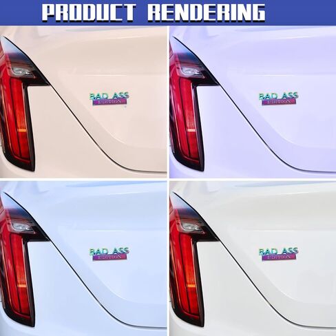 Car Exterior Emblems Badge 3D Sticker Decal Emblem 3D Badge Decal Car Truck Replacement Fit for All Cars(Golden Cyan) in Saudi Arabia