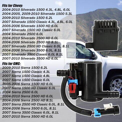 Vapor Canister Purge Val-ve Solenoid Fits for 2004-2010 Chevy Silverado 1500 2500 3500 HD GMC Sierra 1500 2500 3500 HD Replaces 911-237 10357992 214-2082 Evaporative Emissions Canister Vent Valve in Saudi Arabia