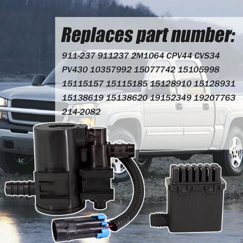 Vapor Canister Purge Val-ve Solenoid Fits for 2004-2010 Chevy Silverado 1500 2500 3500 HD GMC Sierra 1500 2500 3500 HD Replaces 911-237 10357992 214-2082 Evaporative Emissions Canister Vent Valve in Saudi Arabia