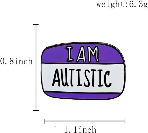 Autism Awareness Pin, Pin for Women, Men, Girls and Teens, Autism I Am Brooch in Saudi Arabia
