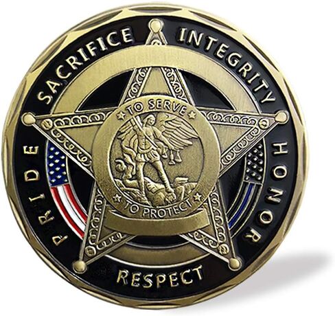 Saint Michael Police Prayer Challenge Coin Thank You for Your Service in Saudi Arabia