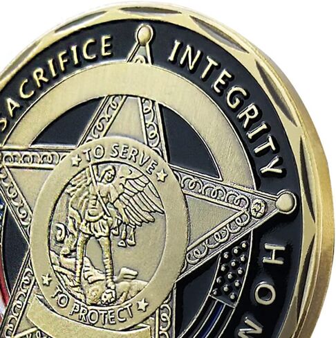Saint Michael Police Prayer Challenge Coin Thank You for Your Service in Saudi Arabia