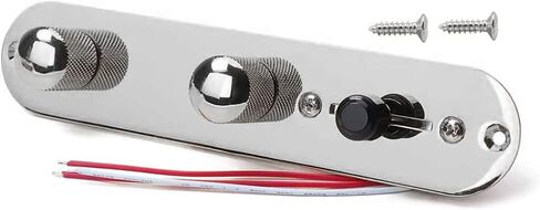 Prewired 3-Way Control Plate Telecaster Guitar Control Plate Wiring Harness with Knurled Volume Tone Controls Knobs in Saudi Arabia