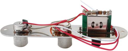 Prewired 3-Way Control Plate Telecaster Guitar Control Plate Wiring Harness with Knurled Volume Tone Controls Knobs in Saudi Arabia