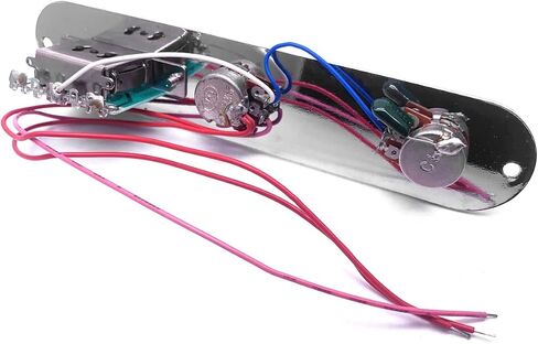 Prewired 3-Way Control Plate Telecaster Guitar Control Plate Wiring Harness with Knurled Volume Tone Controls Knobs in Saudi Arabia