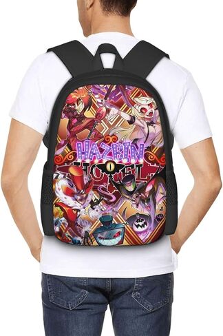حقيبة ظهر من Hazbin Anime Hotel للمشي لمسافات طويلة والسفر والكمبيوتر المحمول وحقائب ظهر متينة متعددة الوظائف كاجوال وخفيفة الوزن in Saudi Arabia