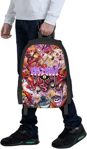 حقيبة ظهر من Hazbin Anime Hotel للمشي لمسافات طويلة والسفر والكمبيوتر المحمول وحقائب ظهر متينة متعددة الوظائف كاجوال وخفيفة الوزن in Saudi Arabia