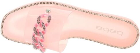 bebe Womens Lacina Embellished Slip-On Slide Sandals in Saudi Arabia