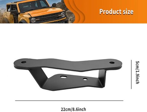 دعامات تثبيت مزدوجة على شكل عمود، دعامات إضاءة LED للخندق الجانبي، مفصل للزجاج الأمامي السفلي، طقم دعامات تثبيت للضوء لفورد برونكو للطرق الوعرة 2/4 باب 2021 2022 2023، قطعتان in Kuwait