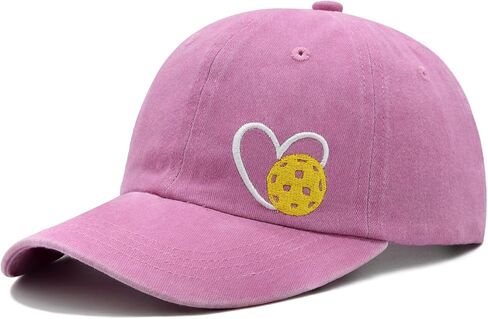 Pickleball Hat with Gift Box, Pickleball Gifts for Women Men, Adjustable Embroidered Heart Pickleball Baseball Cap in Saudi Arabia