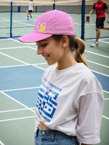 Pickleball Hat with Gift Box, Pickleball Gifts for Women Men, Adjustable Embroidered Heart Pickleball Baseball Cap in Saudi Arabia