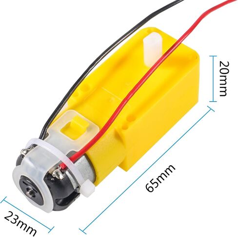 8pcs TT DC Gearbox Motor Dual Shaft 3-6V Gear Motor 200RPM Ratio 1:48 Shaft Motor with 2.54mm Wire for Arduino Smart Car Robot in Saudi Arabia
