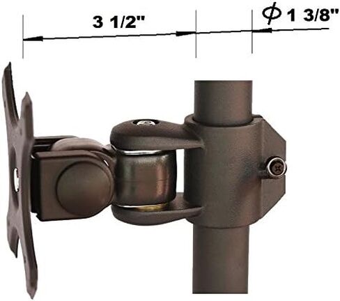 EZM Single Bracket Mounting Head Kit for 1 3/8" (35 mm) Diameter Pole Mount with VESA 75/100 (002-002H) in Saudi Arabia
