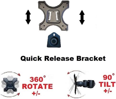 EZM Single Bracket Mounting Head Kit for 1 3/8" (35 mm) Diameter Pole Mount with VESA 75/100 (002-002H) in Saudi Arabia