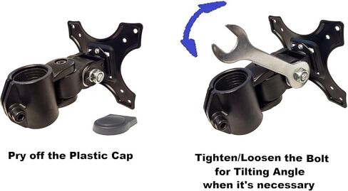 EZM Single Bracket Mounting Head Kit for 1 3/8" (35 mm) Diameter Pole Mount with VESA 75/100 (002-002H) in Saudi Arabia