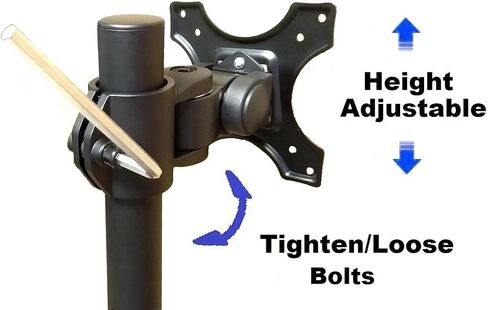 EZM Single Bracket Mounting Head Kit for 1 3/8" (35 mm) Diameter Pole Mount with VESA 75/100 (002-002H) in Saudi Arabia