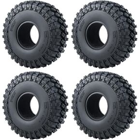 RCLIONS 4pcs 1.9" RC Crawler Tires Rubber Wheel Tyre 123mm/4.8inch with Foam Insert for 1/10 RC Crawler Car SCX10,TRX4,SCX10 II