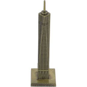 COHEALI World Trade Center Freedom Tower Statue Metal New York Building Replica Sculpture Desktop Retro Tourist Souvenirs Gifts Collectible Figurines for Home Office 11cm