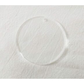15PCS White Acrylic Blanks Laser Cut Round Circle with Hole,PMMA Plexiglass Round Disc with Hole (White, 1.5")