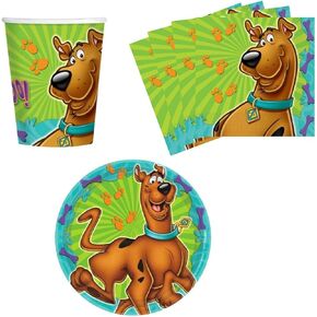 amscan Scooby-Doo Birthday Party Supplies Set Plates Napkins Cups Kit for 16