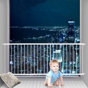 Fairy Baby Window Guards for Children, Adjustable Wide Child Safety Window Guard Prevents Accidental Falls, Home Security Childproof Interior Bar Guard for Windows wide 61.41" - 86.61"(3 panels)