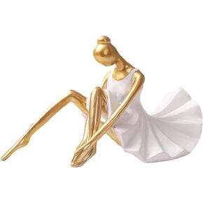 Ballet Girl Gold Home Decor Abstract Art Home Decorations Modern Sculptures Home Decor Statues for Aesthetic Desk, Dining Table, Modern Living Room, Housewarming, Birthday, Party, Gifts