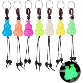 7pcs Glow in The Dark Keychain,Keychain Decoration for Mobile Phones,Car Keys,Backpacks,Gourd Luminous Keychain for Men Women