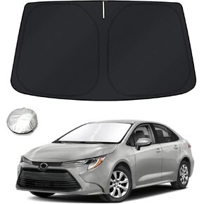Bestview Windshield Sun Shade متوافق مع 2014-2019 Toyo-ta Corolla، نافذة أمامية من الشمس واقية من الشمس تحجب الحرارة فوق البنفسجية، مادة قابلة للطي بطبقتين 210T