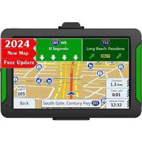 GPS Navigator for Car, Latest 2024 Map 7 inch Touch Screen Car GPS 256-16GB, Voice Turn Direction Guidance, Support Speed and Red Light Warning, Pre-Installed North America Lifetime map Free Update