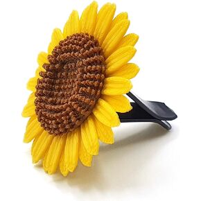 Air Freshener Sunflower for Car or Indoor, 3D Printing Plastic (eco PLA), Magnet and Clip - Attach to various Objects (Car, Air-cleaner, Fridge, Microwave, Shelf) – Solution is not included