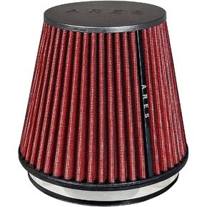 Ares Motorsports Ares Red 6 بوصة 152 مم مدخل عالمي مخروطي لمرشح الهواء الجاف